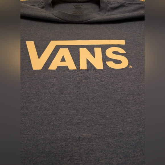 Vans Men's Navy and Gold Logo Tee - Picture 3 of 3